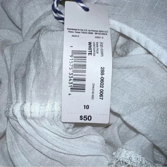 Beach Bundle: 👙Bikini Top, Swim Cover and Beach Tote, Yellow & White, Size 10 - Picture 11 of 17